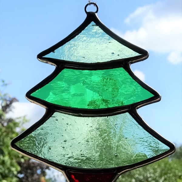 STAINED GLASS CHRISTMAS TREE