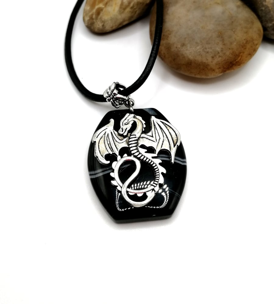 Onyx Dragon Necklace
