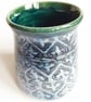Mug - Hand Thrown Stoneware Ceramic Blue Glazed Mug  - Image 3