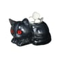 Witch's Familiar Cat Sculpture — Quartz & White Howlite Blessing - Image 1