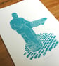 Sock Man Loughborough Hand Pulled Limited Edition Screen Print - Image 2