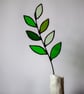 Stained Glass Leaf Suncatcher Vase Decor or Plant Pot Stake - Image 3
