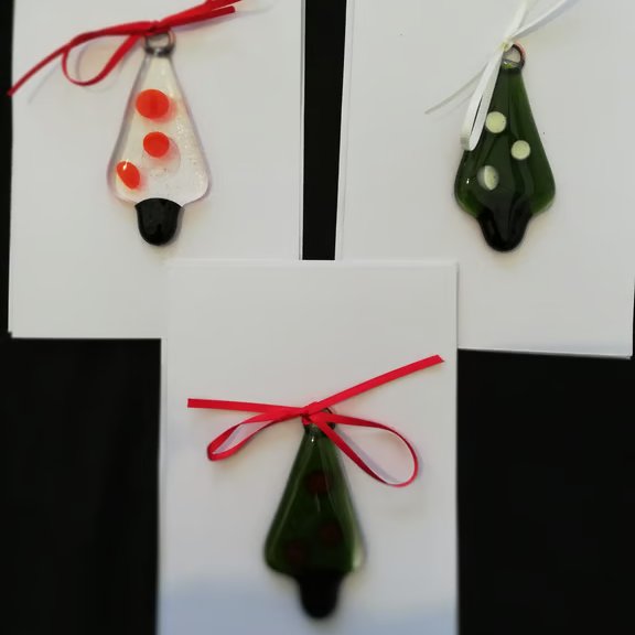 Mini Christmas Tree - Fused glass suncatcher decoration
