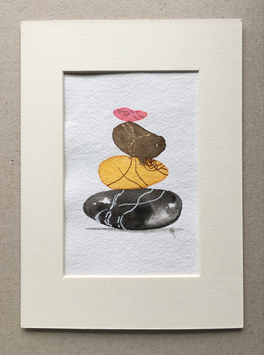 “Pebble pile 1” original artwork 