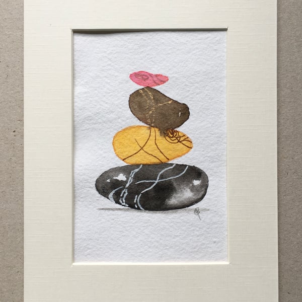 “Pebble pile 1” original artwork 