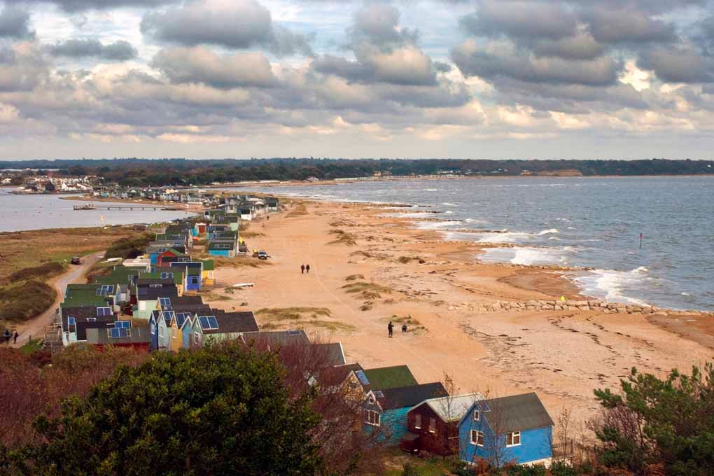 Hengistbury Head Beach Huts Dorset Photograph Print