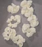 Handmade Plush Crochet Scrunchie Soft Textured Hair Tie White Hair Accessory 