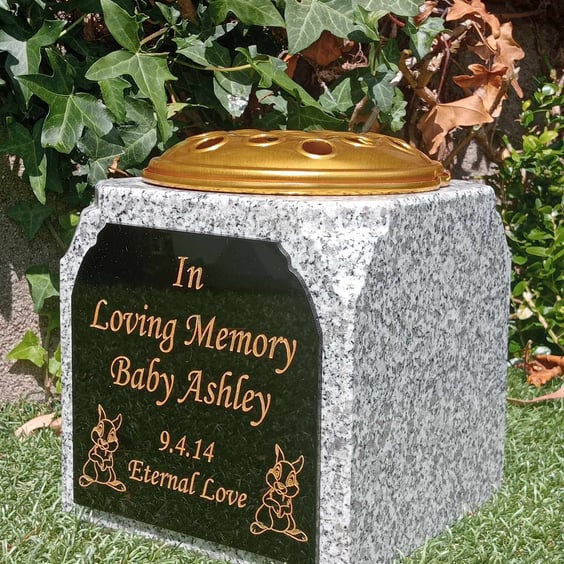 Personalised Baby Memorial Vase Grave Pot Flower Holder Cemetery Grave Vase