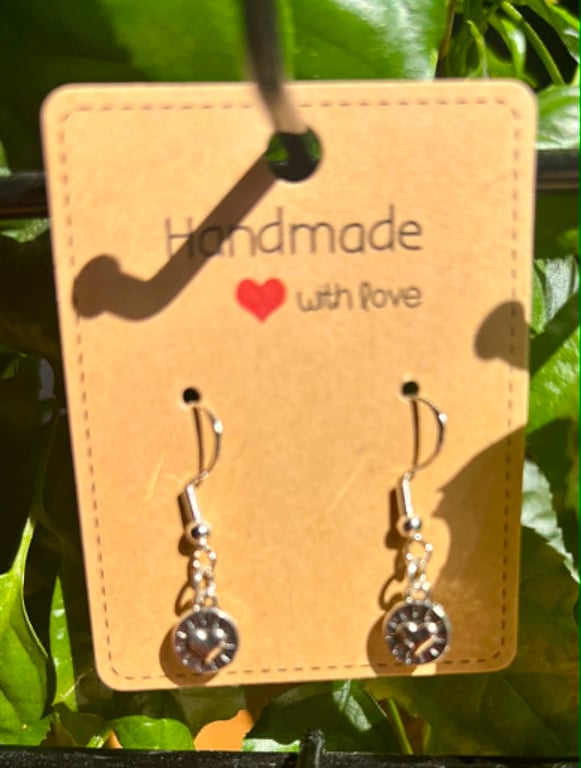 Handmade 925 Silver-Plated Hook Earrings 
