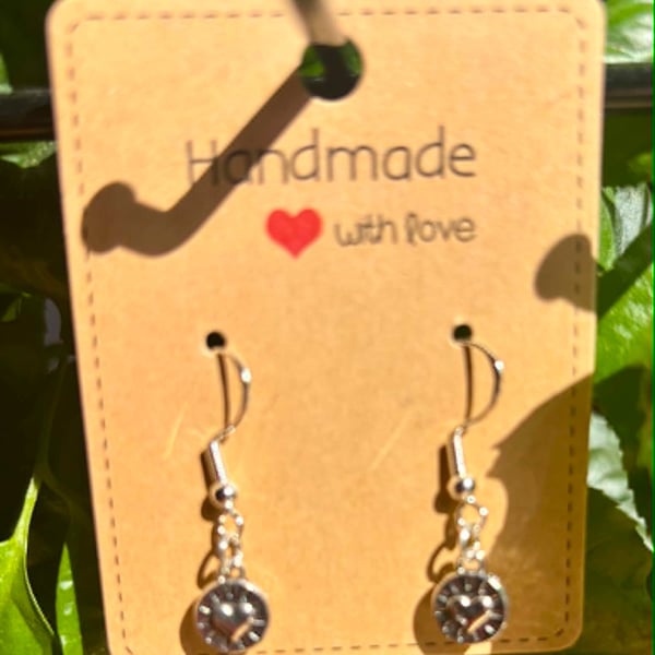 Handmade 925 Silver-Plated Hook Earrings 