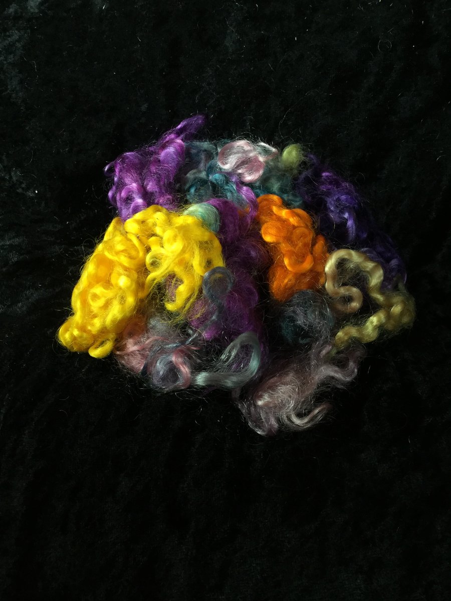 MoBair Kid Mohair Locks Hand Dyed Random Multicoloured