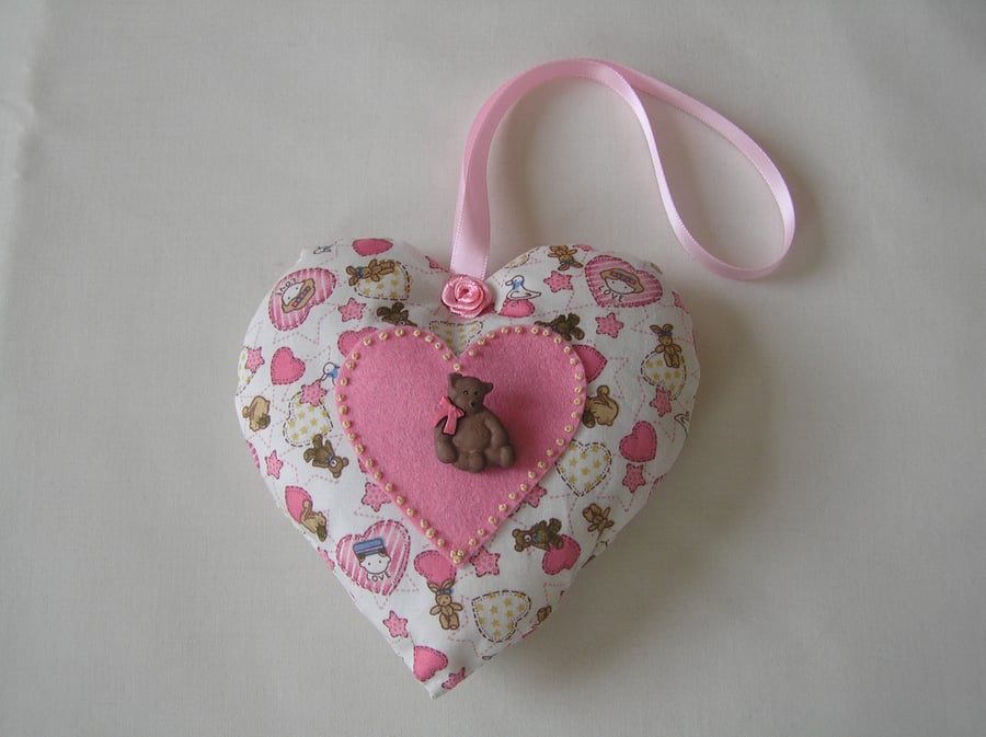 Lavender scented hanging heart