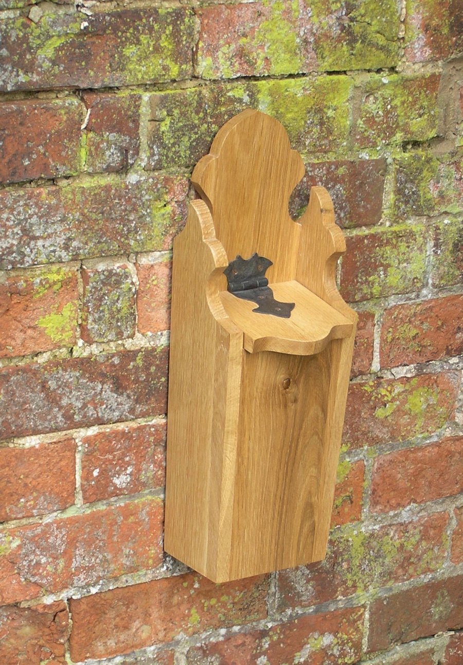 Reclaimed Oak Candle Box with Hinged Lid