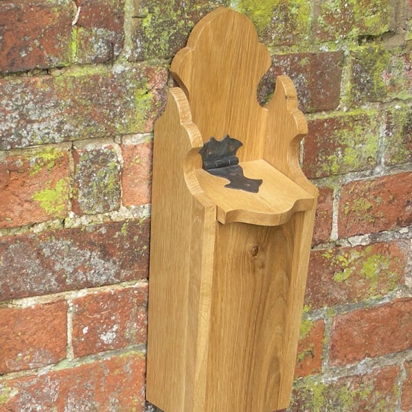 Reclaimed Oak Candle Box with Hinged Lid