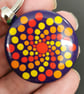 Hand Painted Dot Mandala Key Ring - Image 2
