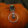Eco silver pumpkin hoop pendant pendant
