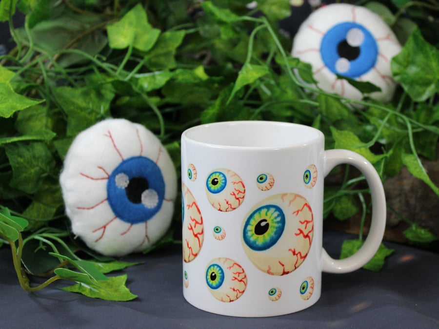 Novelty Mug, Eye Ball Mug, Optometrist Gift, Weird and Unusual Gift