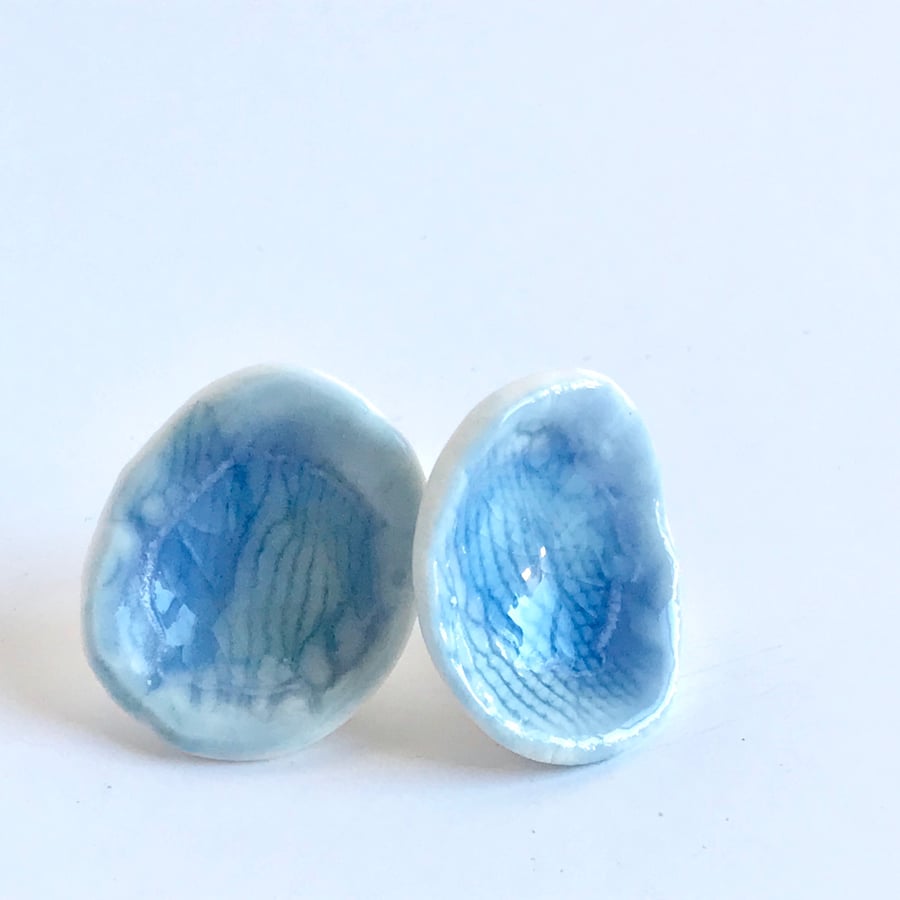 Blue Porcelain Earrings