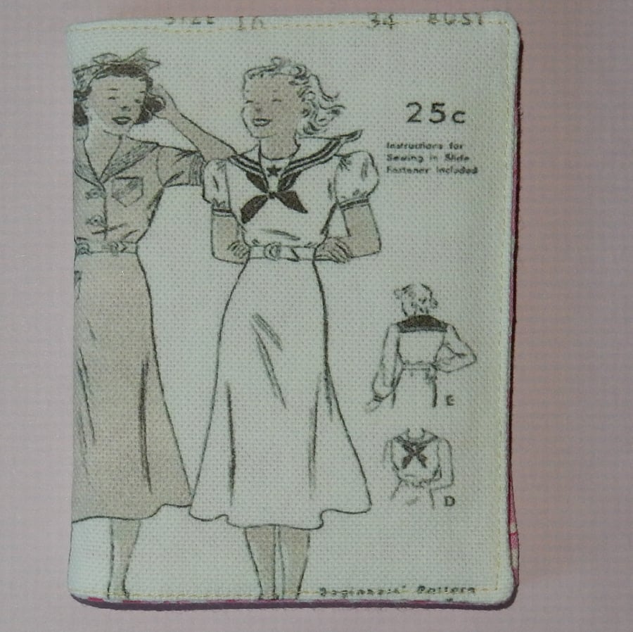 Needle case - Vintage style dress pattern