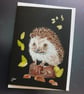 Hand Painted Hedgehog Greetings Card