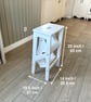Wooden Folding Step Stool - Kitchen Step Ladder - Handmade in Britain - Image 3