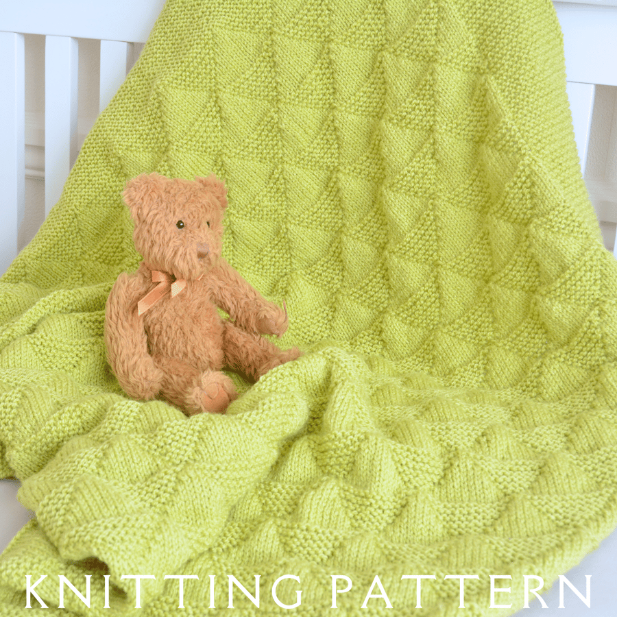 Baby Blanket Knitting Pattern Design 12 Printed Copy