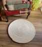 Round Cheviot wool rug