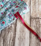Medium Sized Floral Reusable Gift Bag - Drawstring Gift & Storage Bag - Image 7