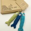 Three Little Crochet Sardines 