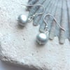 Grey Freshwater Pearl Dangle Earrings