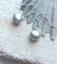 Grey Freshwater Pearl Dangle Earrings
