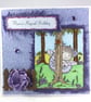 Handmade child's birthday card - purple fairy - Image 1