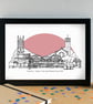 Allerton Liverpool Landmarks Skyline Art Print - Image 2