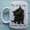 This Mug May Contain Cat Hair - Lawless Clawde Funny Black Cat Mug