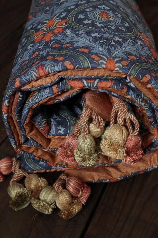 William Morris Eden Silk Lined Mini Quilt Blue