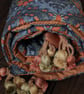 William Morris Eden Silk Lined Mini Quilt Blue