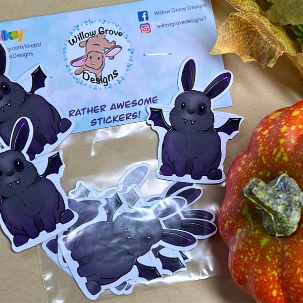 Hector the spooky bunny gloss stickers