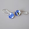 Forget me not enamelled earrings