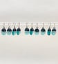 Aqua Blue Spotty Fused Glass Drop Earrings - Image 5