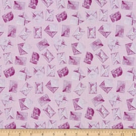 Fat Quarter Love Letters Purple And Lilac Allover 100% Cotton Quilting Fabric