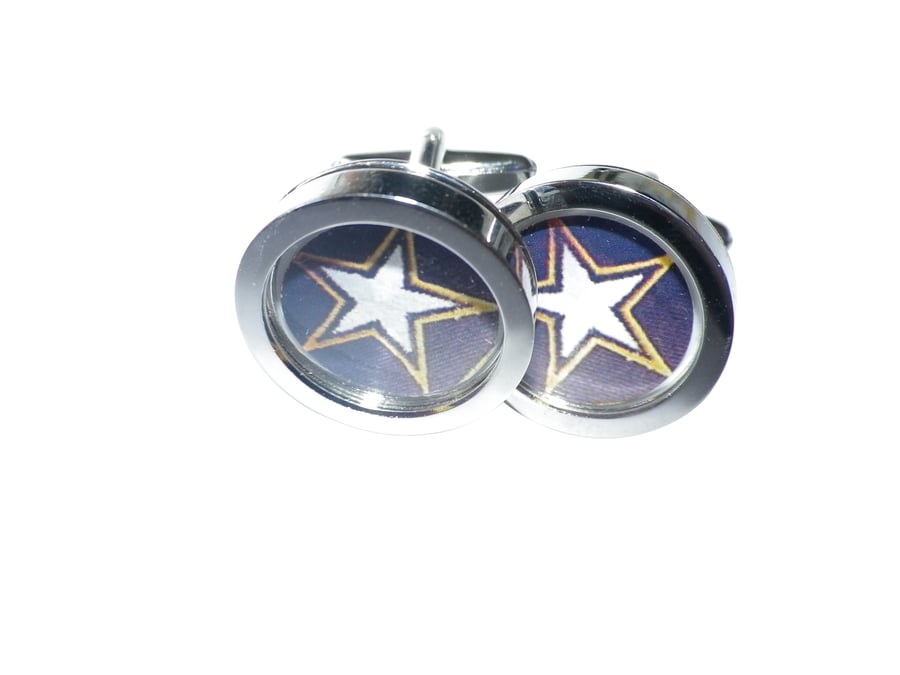 US Army  Gold Star cufflinks free shipping, gift wrapped, dramatic image,3142
