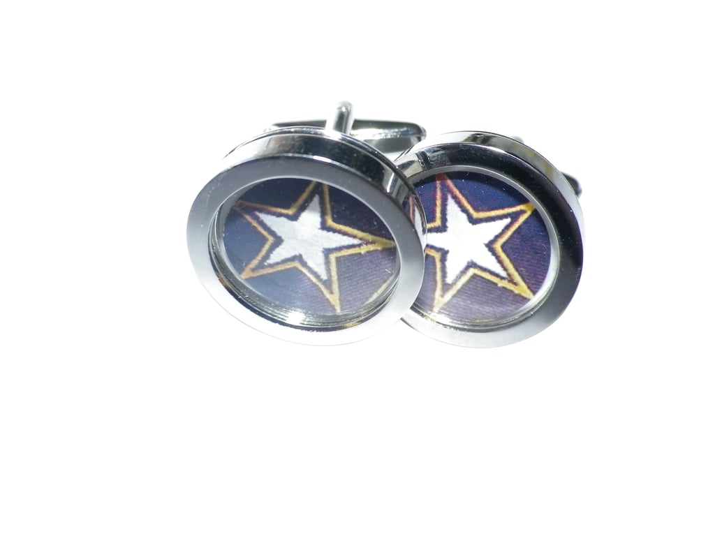 US Army  Gold Star cufflinks free shipping, gift wrapped, dramatic image,3142