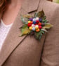Handmade felted wool brooch - Image 3