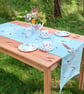 Linen Table Runner with Embroidered Flowers - Image 6