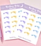Shooting Star Planner Sticker Sheets, Calendar Stickers, Daily Planner Stickers. - Image 7