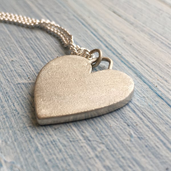 Sterling Silver Heart 'Sea Glisten'  Necklace  