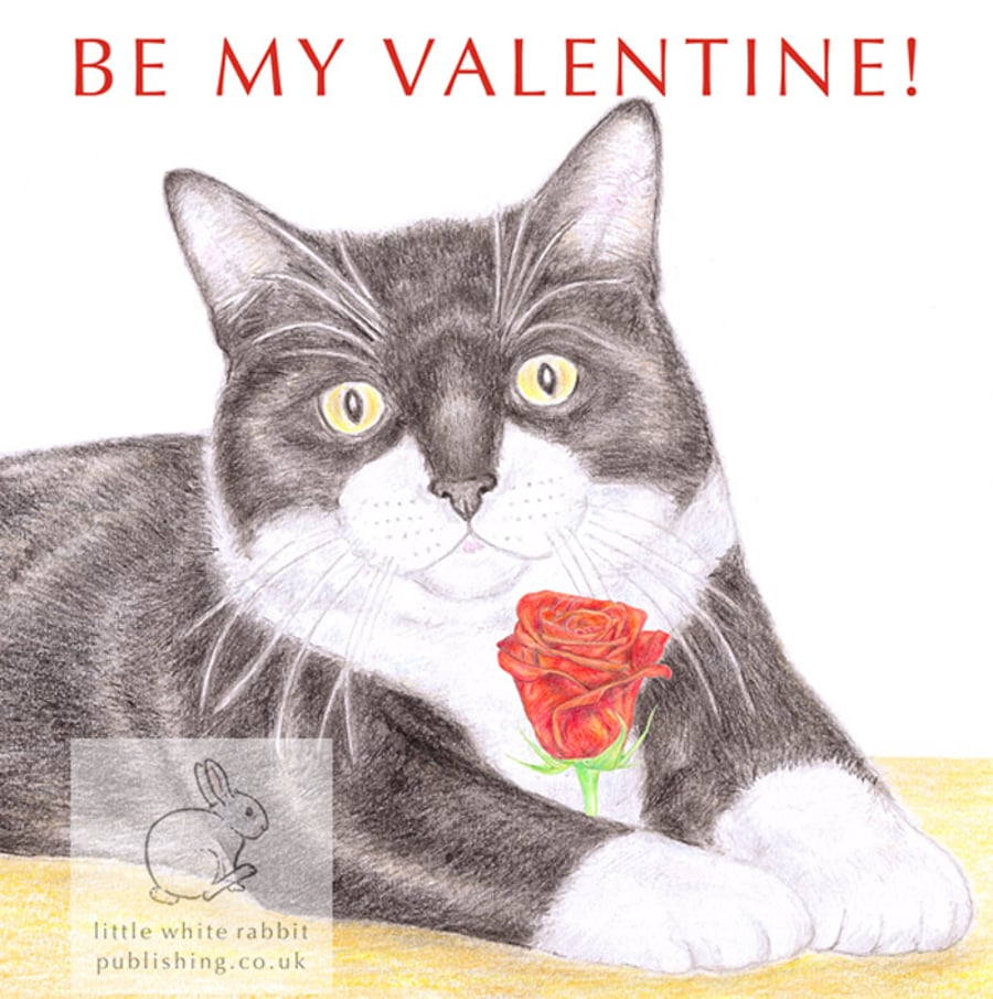 MIittens the Cat -  Valentine Card