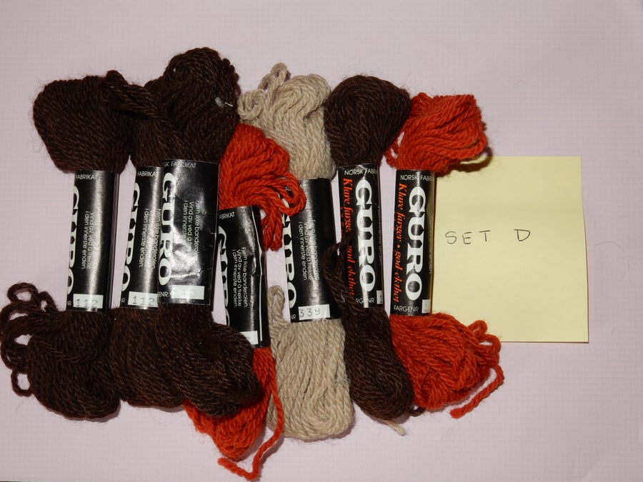 Set of 7 Guro brand tapestry threads
