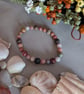 Polychrome and pink lepidolite bracelet for anxiety relief and courage