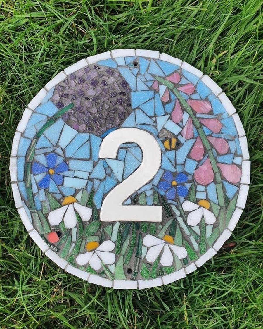 House Number Bespoke, Mosaic House Number, Door No. Mosaic, Custom House Number